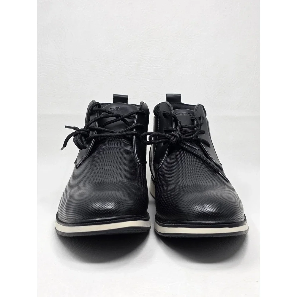 Aldo Black Chukka Boots Lace Up Casual Comfort Mens Size 9.5  display picture 1